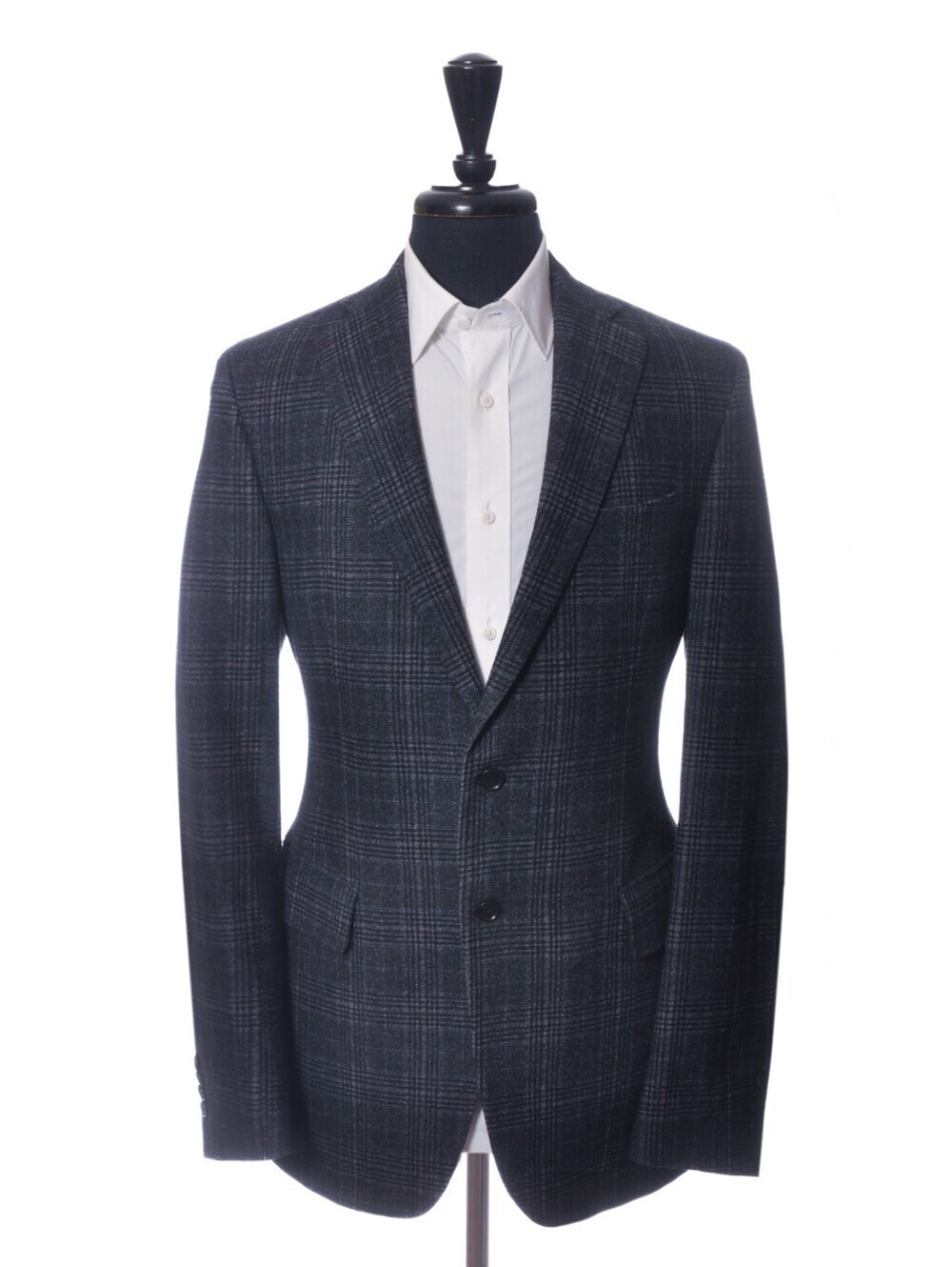 Etro Grey Check Wool Cotton Blazer 40L 32859